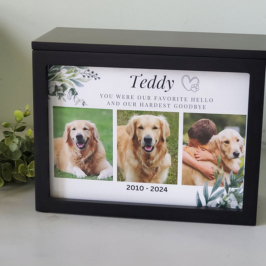 Pet Cremation Urn for dogs ashes, pet urn for cats ashes, Custom Pet urn, Personalized large dog urn - Wags and Willows 