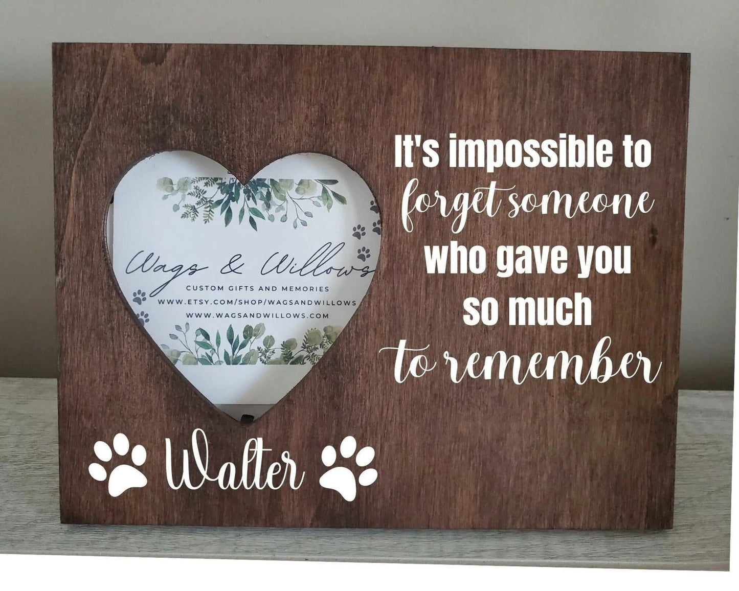 Pet Memorial, Dog Memorial Frame, Cat Memorial - Wags and Willows 