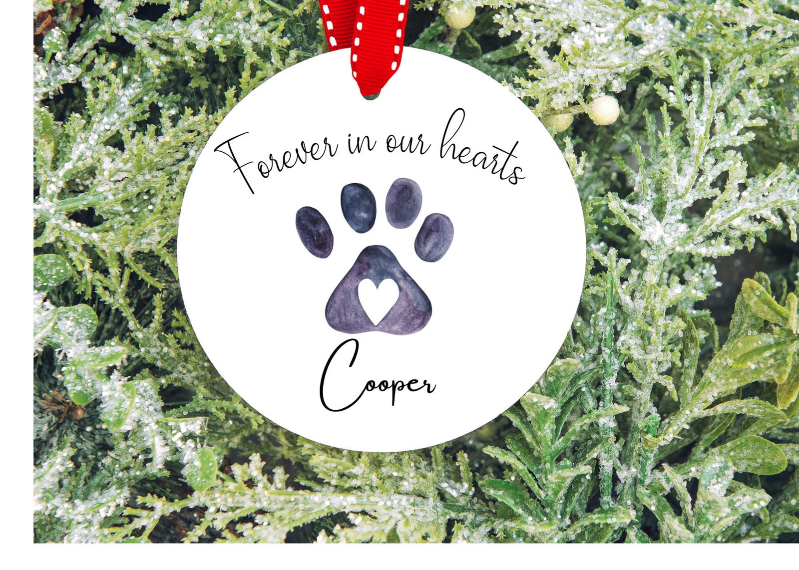 Pet Memorial Ornament, cat memorial, dog memorial, Gift for loss of dog, gift for loss of cat, dog ornament, cat ornament, pet memorial gift - Wags and Willows 