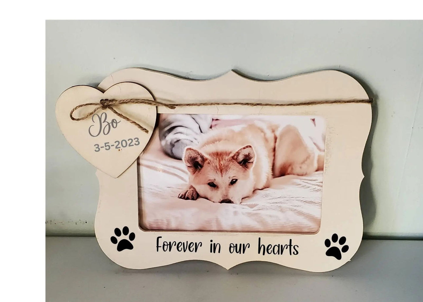 Pet Memorial Picture Frame - Wags and Willows 