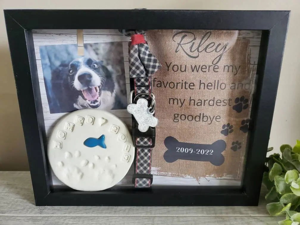 Pet Memorial Shadowbox - Wags and Willows 