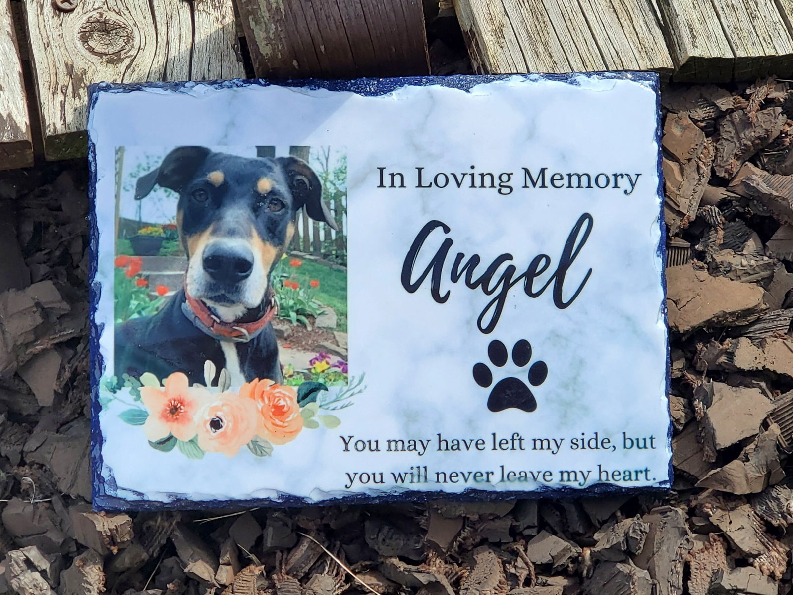 -Pet Memorial Stone plaque, pet memorial grave marker, Dog Memorial gift , Cat Memorial, Loss of Pet, Pet grave stone, pet memorial gift - Wags and Willows 