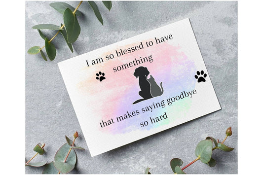 Pet Memorial Sympathy Card, Card for loss of Pet, loss of dog, loss of cat, Sympathy card for loss of Pet - Wags and Willows 