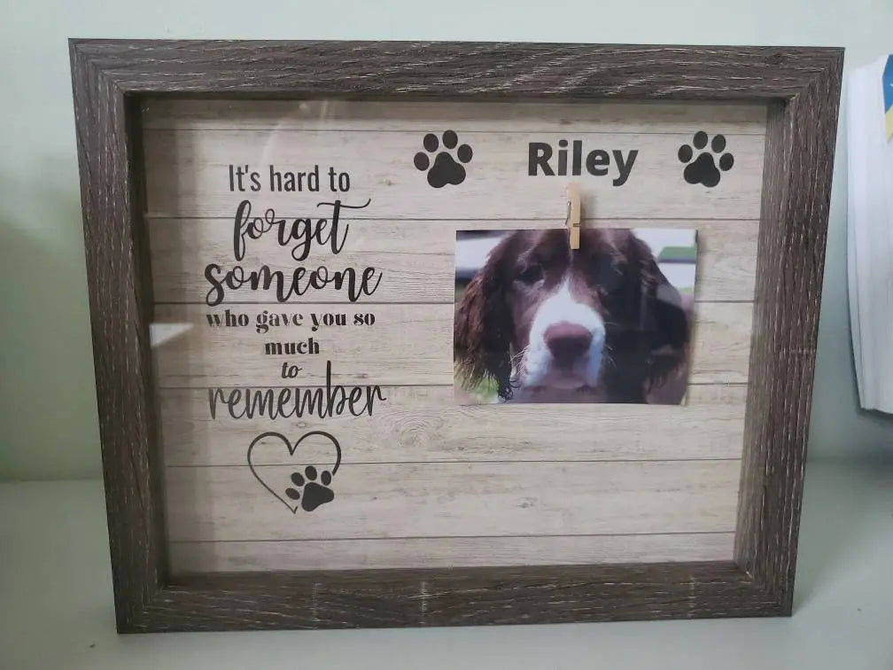 Pet Memorial frame, dog memorial frame, cat memorial frame - Wags and Willows 