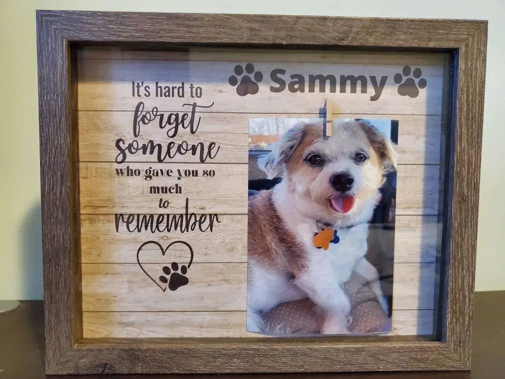 Pet Memorial frame, dog memorial frame, cat memorial frame - Wags and Willows 