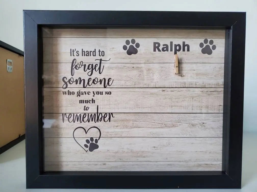 Pet Memorial frame, dog memorial frame, cat memorial frame - Wags and Willows 