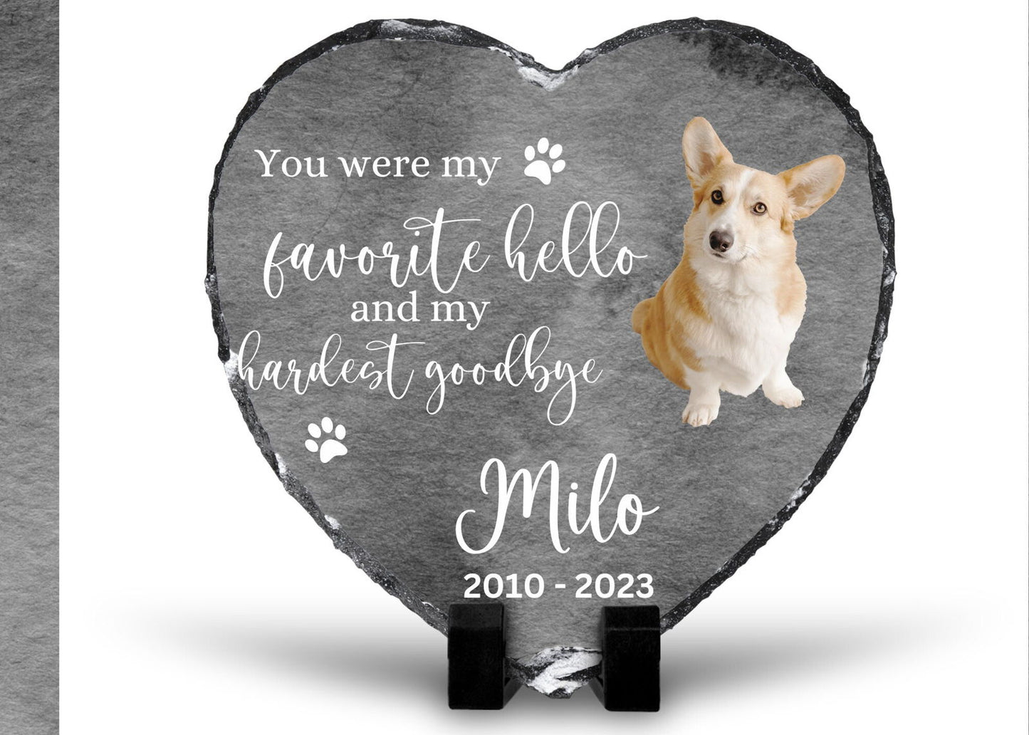 Pet Memorial slate, pet memorial stone plaque, Dog Memorial , Cat Memorial, Loss of Pet Gift, Pet Memorial grave stone, pet memorial gift - Wags and Willows 