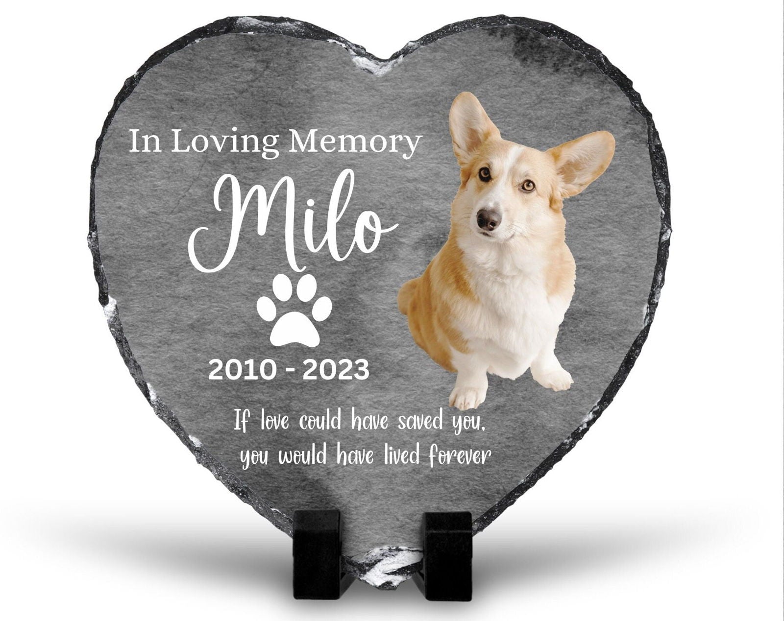 Pet Memorial slate, pet memorial stone plaque, Dog Memorial , Cat Memorial, Loss of Pet Gift, Pet Memorial grave stone, pet memorial gift - Wags and Willows 