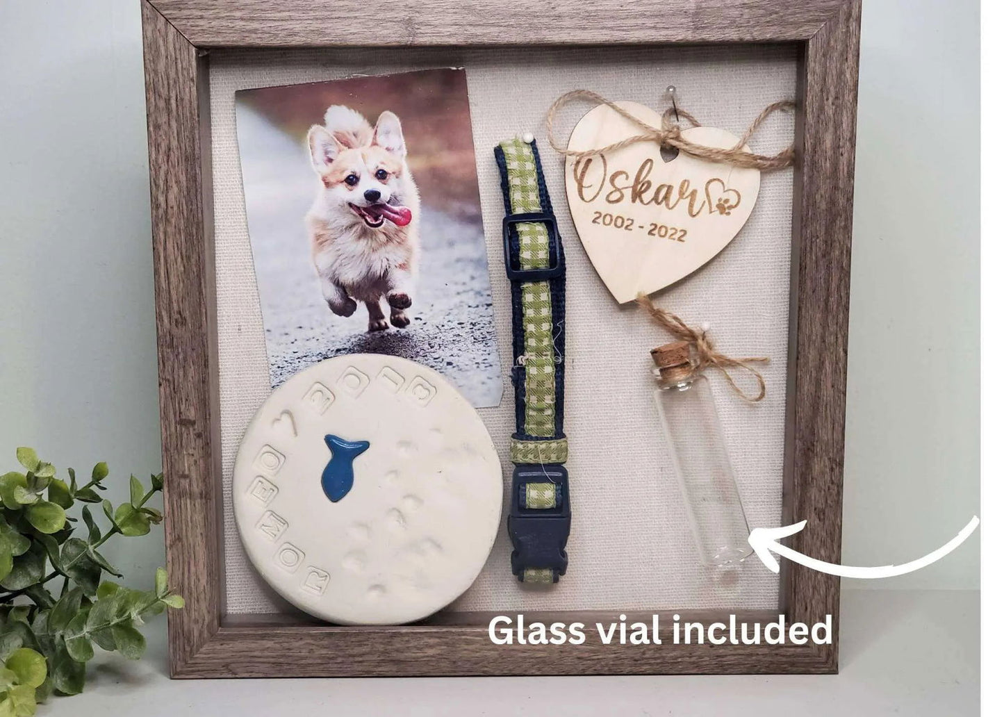 Pet Memory box, Pet Memorial Shadow Box For Dog - Wags and Willows 