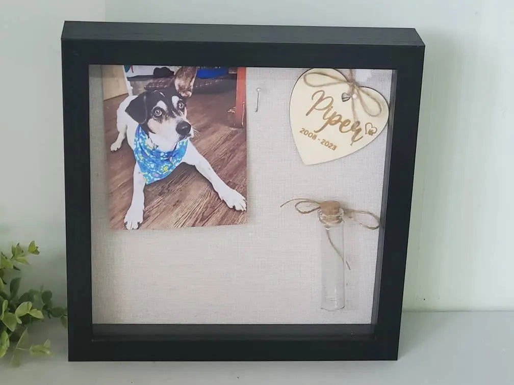 Pet Memory box, Pet Memorial Shadow Box For Dog - Wags and Willows 