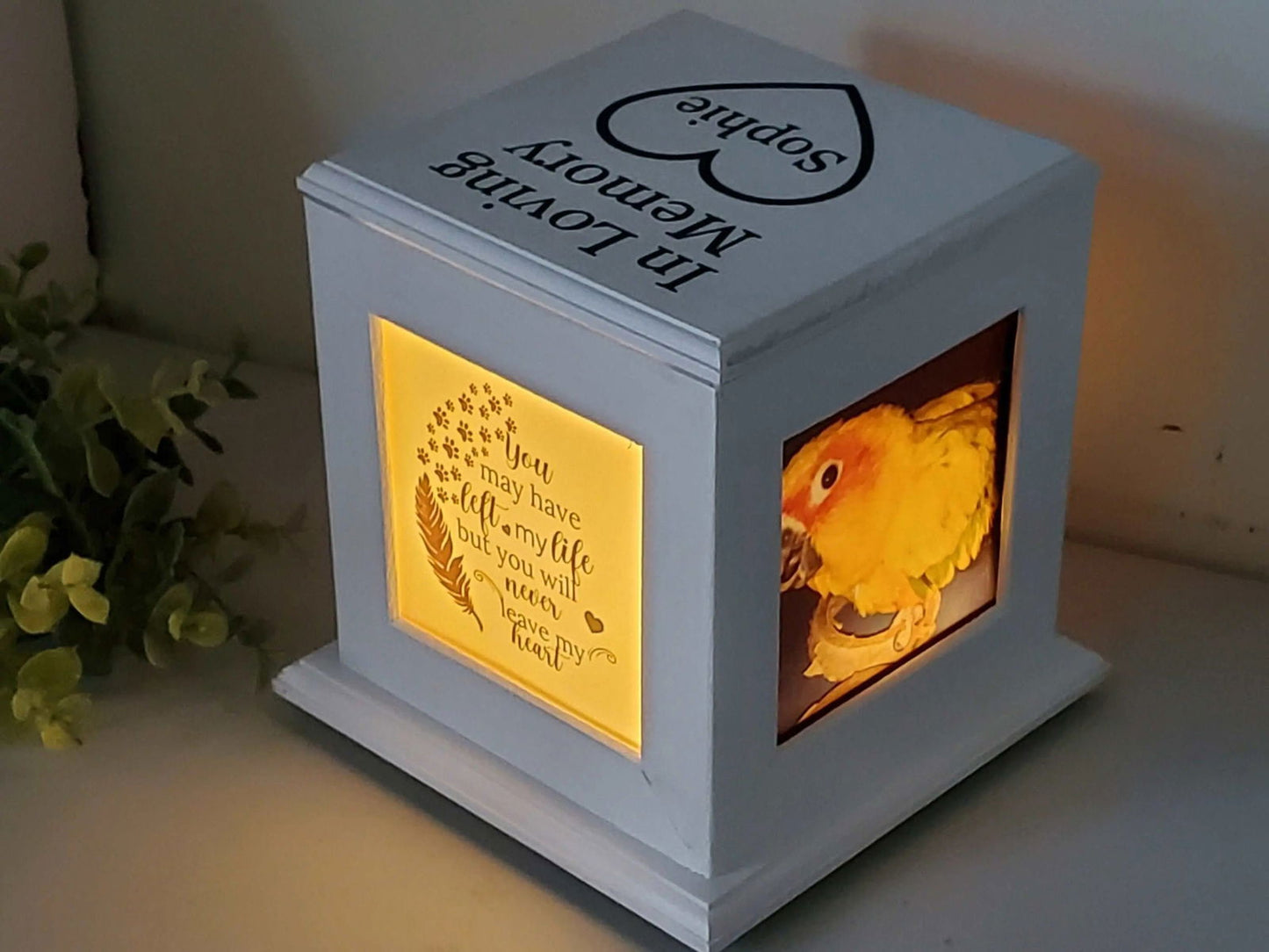 Pet Urn for birds, urn for birds, urn for small animals - Wags and Willows 