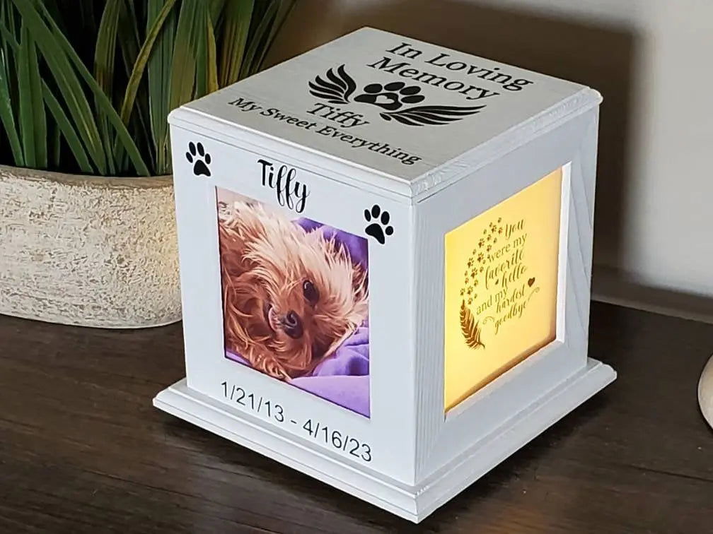 Pet Urn for cats ashes, pet urn for dogs ashes, custom pet urn - Wags and Willows 