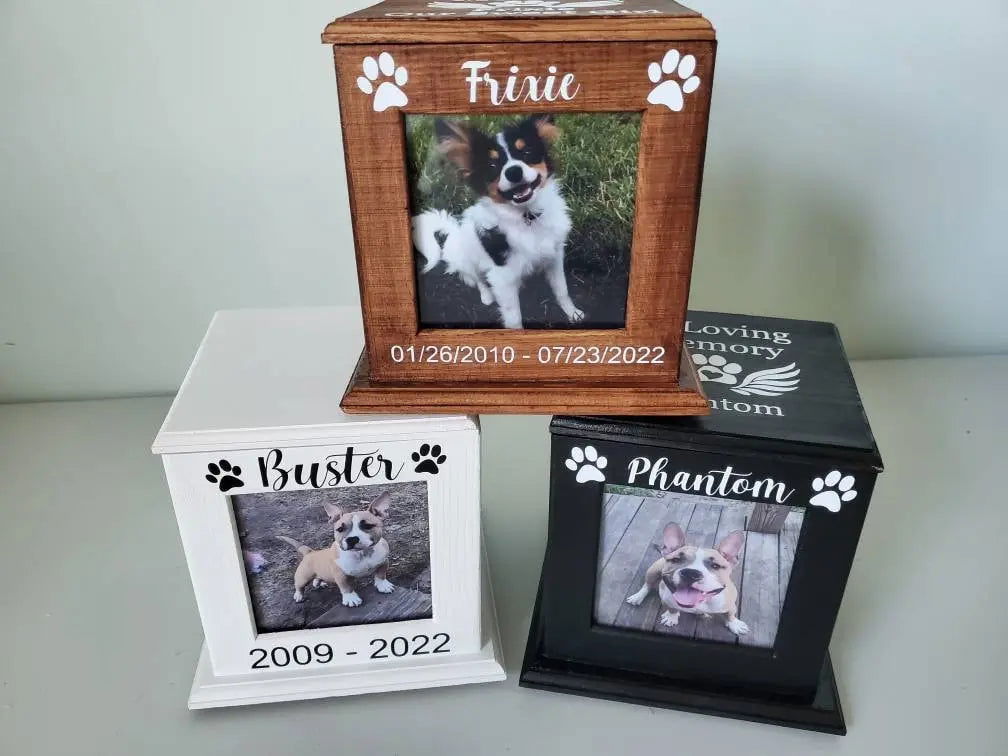 Pet Urn for cats ashes, pet urn for dogs ashes, custom pet urn - Wags and Willows 