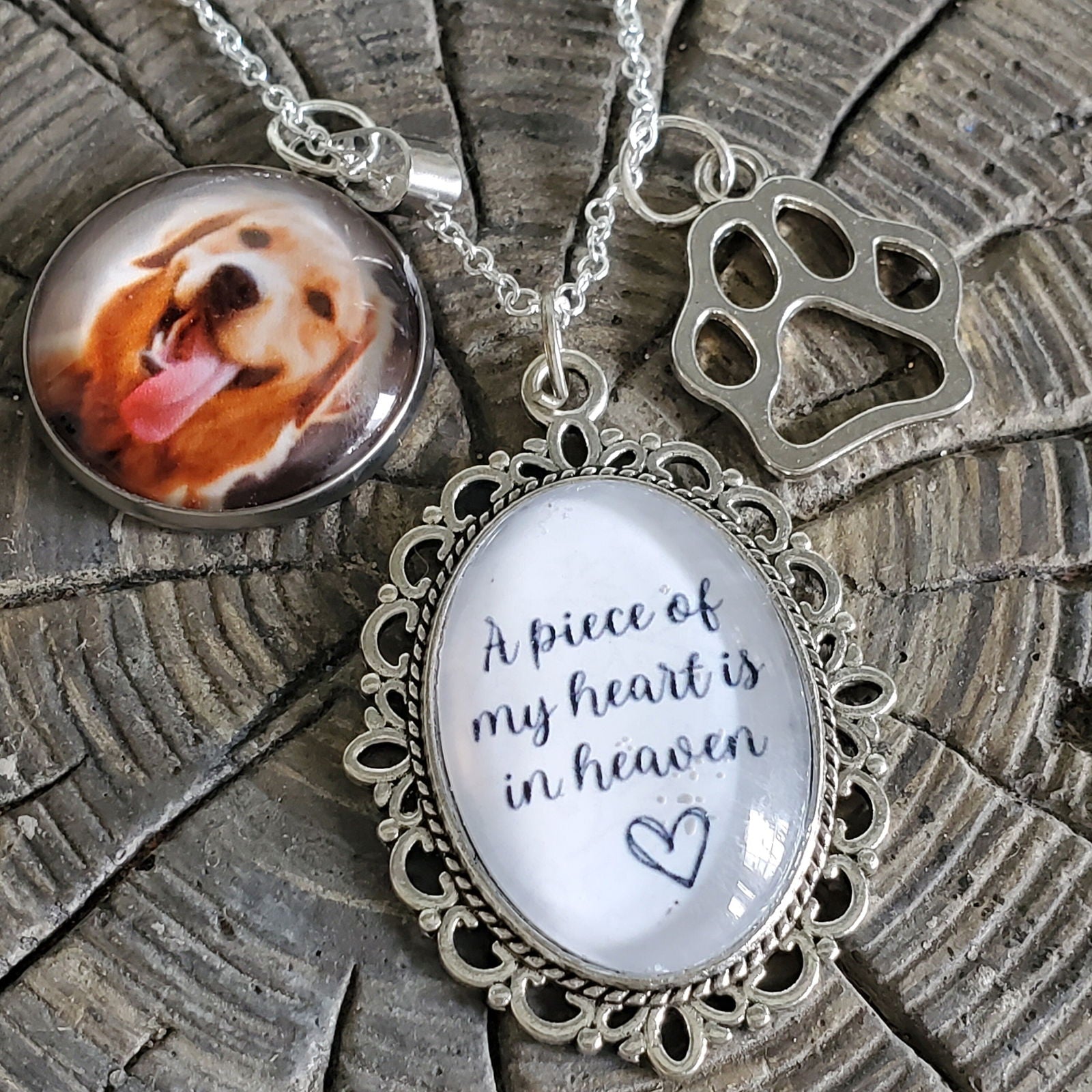 Pet memorial Jewelry,  Pet Memorial Necklace, Dog Memorial Necklace,  Cat Memorial Necklace - Wags and Willows 