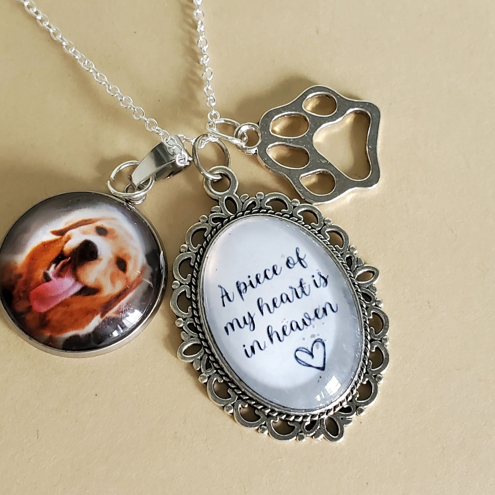 Pet memorial Jewelry,  Pet Memorial Necklace, Dog Memorial Necklace,  Cat Memorial Necklace - Wags and Willows 