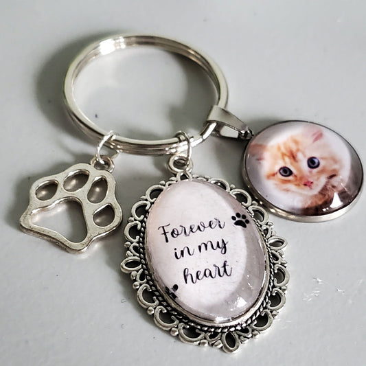 Pet memorial keychain, Dog Memorial keychain, Dog Photo Keychain, Pet memorial, pet memorial Gift, Cat Memorial, gift for loss of pet - Wags and Willows 