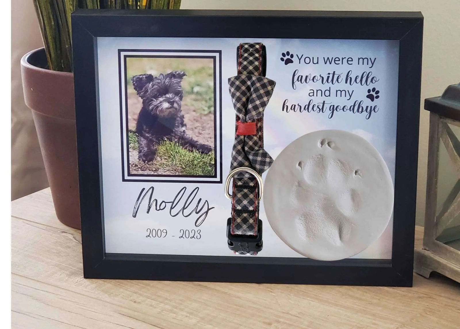 Picture frame Pet Memorial - Wags and Willows 