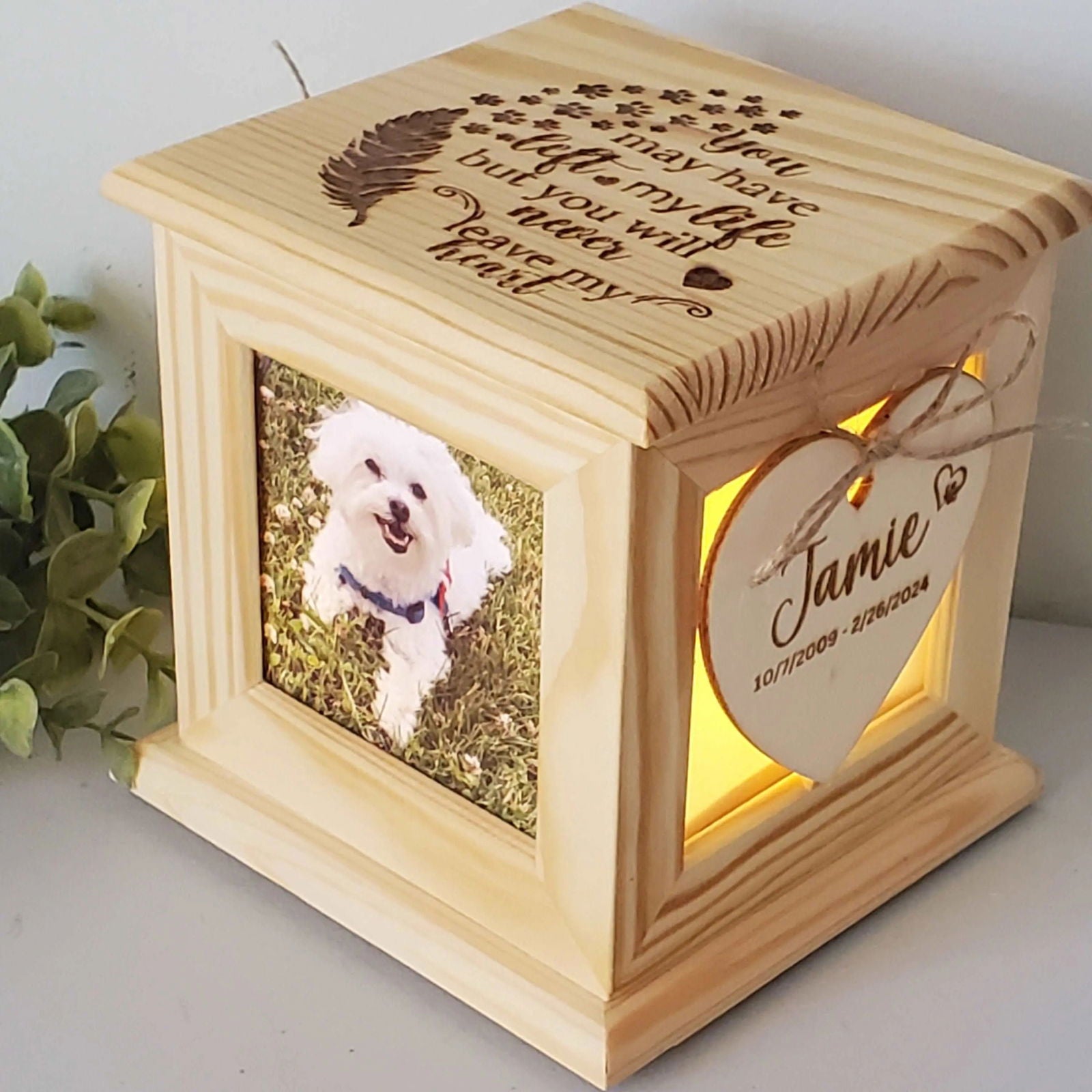 Small dog urn, cat urn, cat memorial, pet urn for cats, pet urn for dogs - Wags and Willows 