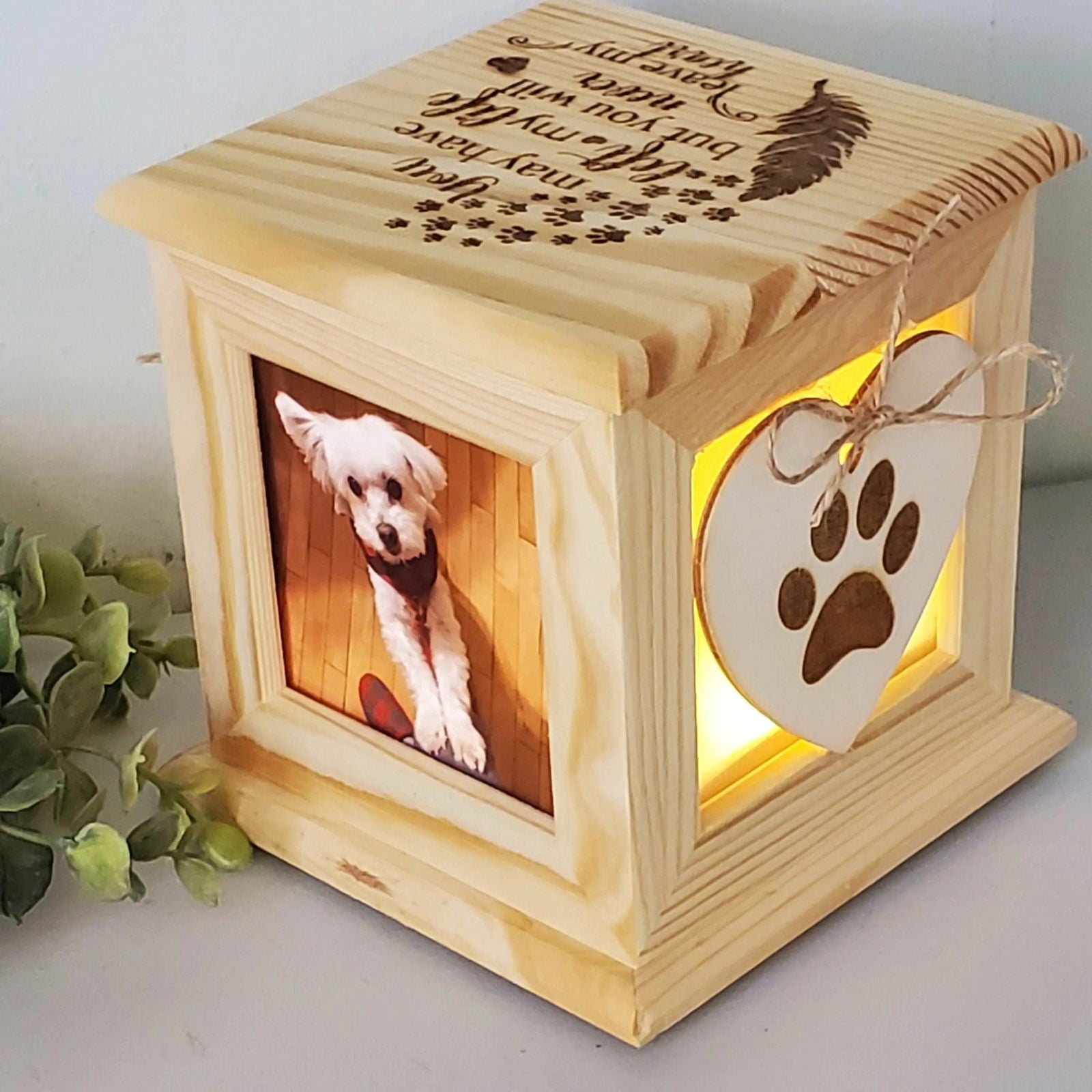 Small dog urn, cat urn, cat memorial, pet urn for cats, pet urn for dogs - Wags and Willows 