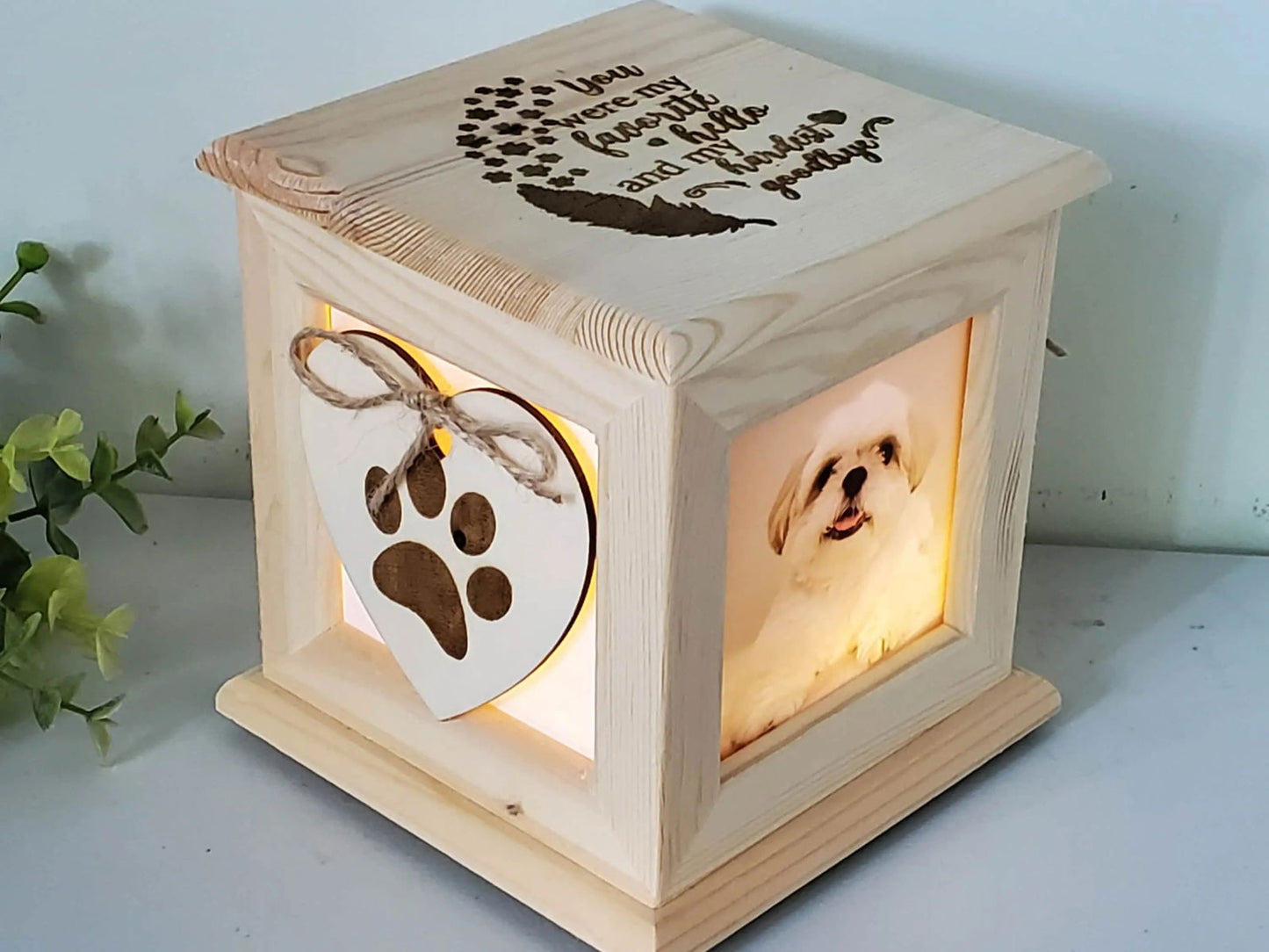 Small dog urn, cat urn, cat memorial, pet urn for cats, pet urn for dogs - Wags and Willows 