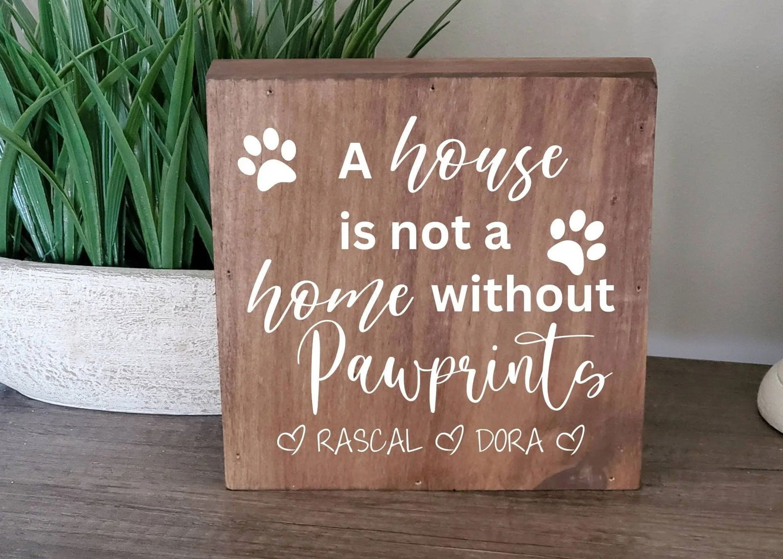 Wood Dog Mom Sign, Gift for Dog Mom, dog sigm, cat sign, dog decor, mothers day gift from dog/cat, gift for pet lover - Wags and Willows 