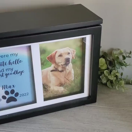 Pet Urn for large dogs, pet urn with photos, Pet Memorial Box, cat urn, Large Dog Urn, photo box  urn, Urn for dogs, urn for cats