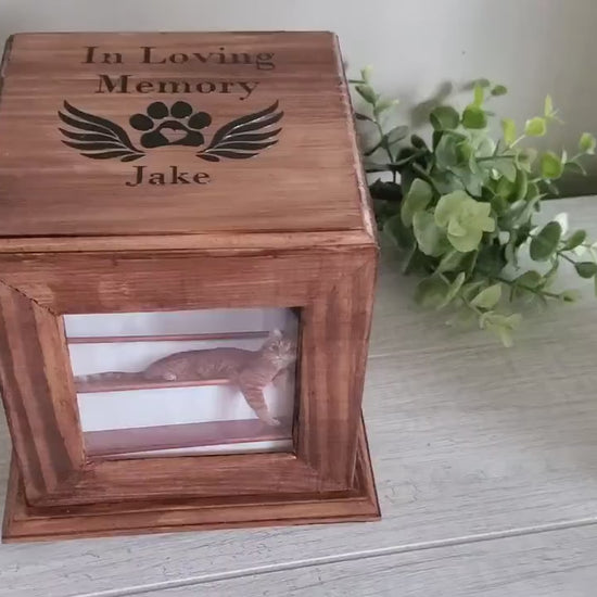 Pet Urn with photos, urn for rabbit, rabbit Memorial Box, rabbit urn with picture,  Guinea pig urn, Memorial for rabbit