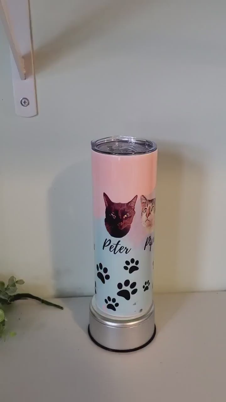 Watercolor Dog Tumbler, Pet Memorial gift, cup with Dog's picture, dog mom GIFT, Dogcup, dog mom pet photo tumbler, cat tumbler, cat cup,