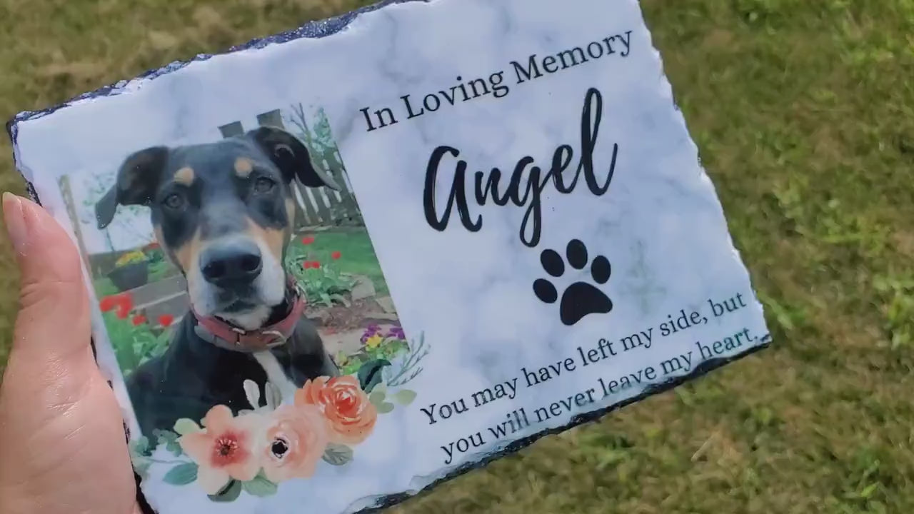 Pet Memorial Stone plaque, pet memorial grave marker, Dog Memorial gift , Cat Memorial, Loss of Pet, Pet grave stone, pet memorial gift