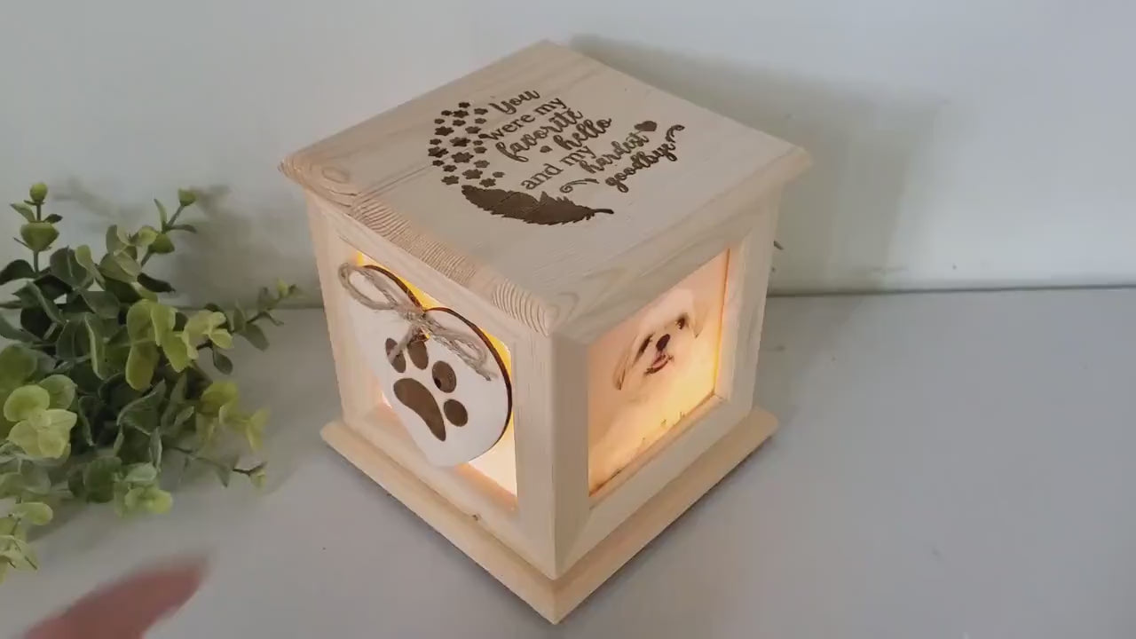 Pet Urn, pet urn for ashes, pet urn with photos, Pet urn for dogs, pet urn for cats, cat urn, Dog Urn for ashes, Urn for dogs, Pet memorial