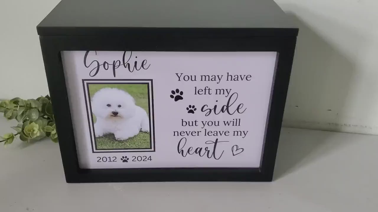 Large pet Urn for dogs, dog urn with photo, dog urn, Cat Urn with Picture, urn for large dog, cat urn, pet cremation memory box